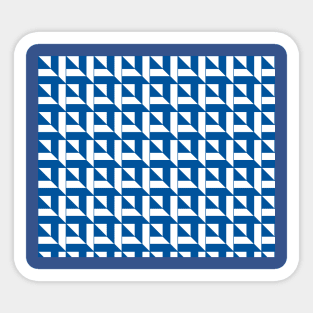 Squares Pattern Blue + White Sticker